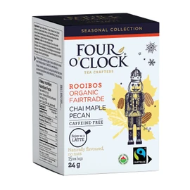 Four O'Clock Chai Maple Pecan Rooibos Organic Fairtrade, Winter Collection, Kosher, Gluten Free, 15 Teabags