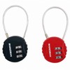 AZK Combination Padlock [Pack of 2 RED, Black], Small Keyless