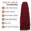 Faux Locs Crochet Hair Burgundy Soft Locs 24In Braids Hair