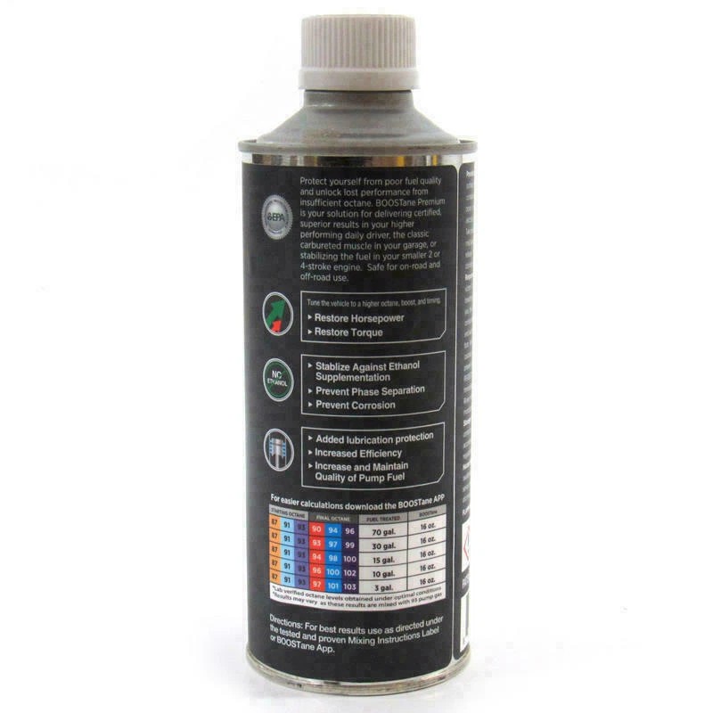 BOOSTane Premium Automotive Octane Booster 16oz (OCT16PRE) 4 Pack Case