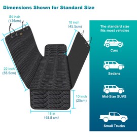 SZHLUX Dog Car Seat Cover for Pets 100% Waterproof Seat Cover,Hammock 600D Heavy Duty Scratch Proof Nonslip Durable Soft Pet Back Seat Covers for Small or Mid-Size Sedans, SUVs and Trucks.