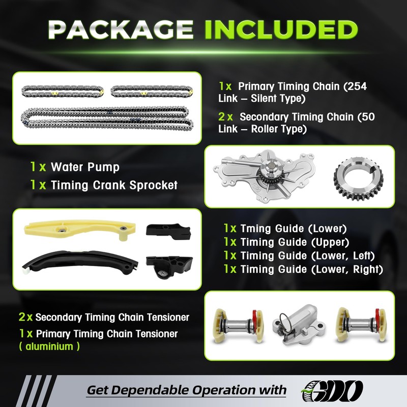 3.5 Ecoboost Timing Chain Kit with Water Pump AT4Z6268A Fits