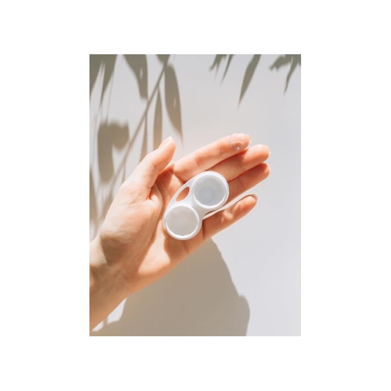 Estuche de Lente de Contacto Blanco – Almacenamiento Seguro y