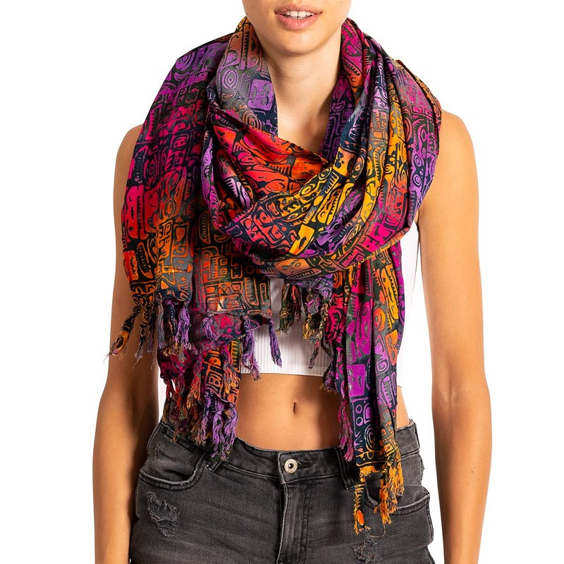 PANASIAM Sarong, multi-coloured, scarf, beach towel, wrap dress, soft natural