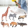 6Pcs Animals Toys Set Simulation Vivid Wild Jungle Zoo Plastic