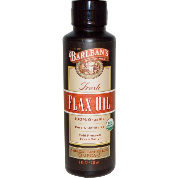 Barleans, Flax Oil Organic, 8 Fl Oz