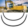 2PCS Excavator Diverter Valve Hoses, 1/4in Interface 60 MPa 8702PSI