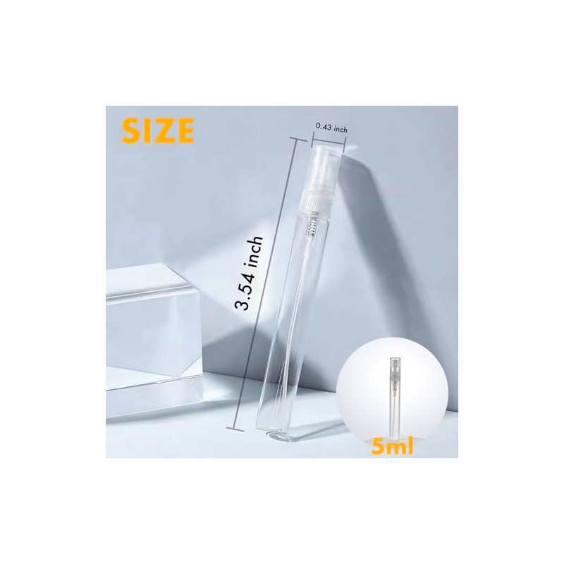 Chiallco Mini Perfume Sample Bottles, 10 Pack 5 ml Plastic
