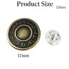 17mm Brass Jeans Buttons, Hammer on Tack Buttons 12 Set