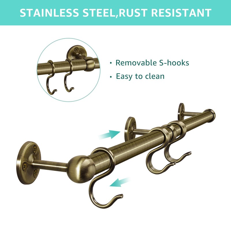 ROTHLEY Stainless Steel Hanging Pot Rack Hanger: 23.7 Inch Pot