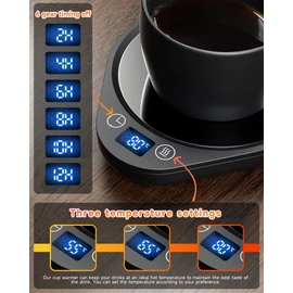BTOYM Cup Warmer, Electric Coffee Cup Warmer with 3 Temperature Settings, Intelligent Coffee Warmer with Auto-Off Drink Warmer for Tea, Coffee, Milk in the Office and Home (No Cup)