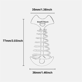 Pack of 10 Herringbone Tent Stakes, Aluminium Alloy Windproof Deck Anchor with Spring Buckle for Camping, Hiking, Outdoor, Wooden Deck (Silver)