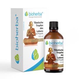 NEUHEIT - BIOHERBA Propolis - Tibetische Tropfen des Lebens, Tinktur 100 ml: Mit Knoblauch, Kamille, Johanniskraut & Eisen - Stärkung für Immunsystem & Energiestoffwechsel, PZN 17186931