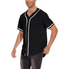 babyhealthy Mens Blank Baseball Jersey Button Down Shirts Plain Hip