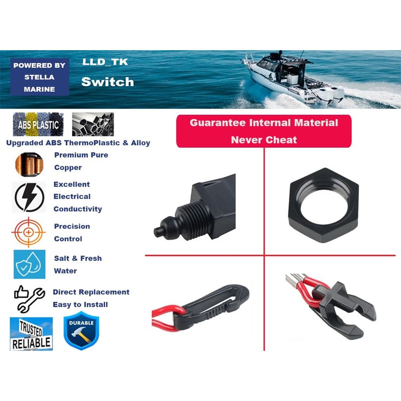 Kill Switch & Safety Lanyard Replacement for Johnson Evinrude OMC
