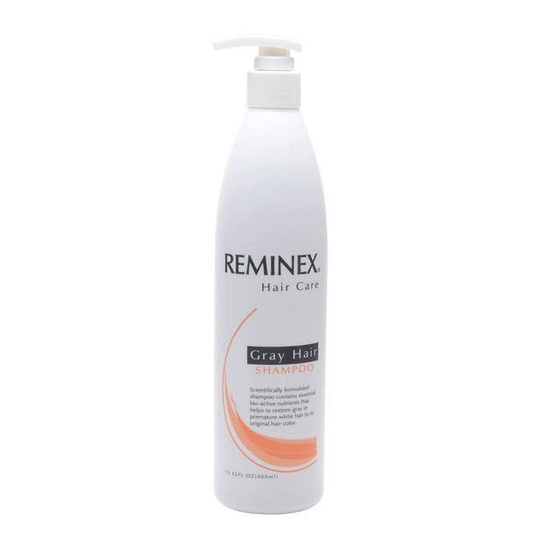 Reminex Color Restoration Shampoo - 13.5 Oz Anti Grey Hair Proprietary Formula Reverses White Hair To Natural Color - No Dyes Solution For Men And Women (5 Pack)