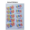 Sandylion 10 Care Bears Glossy Stickers, Party Favors