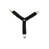 Tiardey 4Pcs Black Elastic Bed Sheet Suspenders Triangle Bed Sheet