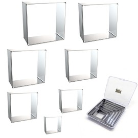 ZADE Square Cookie Cutter Set, 7pcs Different Size Square Biscuit Mold