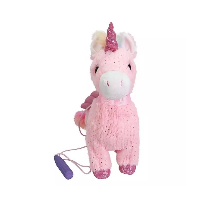 Pink Unicorn Remote-Controlled Walking & Dancing Plush