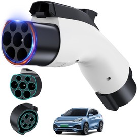 Homtronics Adaptador Tipo 1 a GBT (para Autos con Conector de China como BYD, JAC, Geely), Adaptador Type1 J1772 a GB/T, Accesorios para Auto BYD, Accesorios de Coche Eléctrico