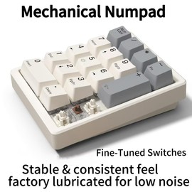 Levieny 17-Key Mechanical Numpad - USB-A Wired Numeric Keypad (Includes USB-C Adapter) for Windows PC/Laptop, Finance & POS Systems (Brown Switch)