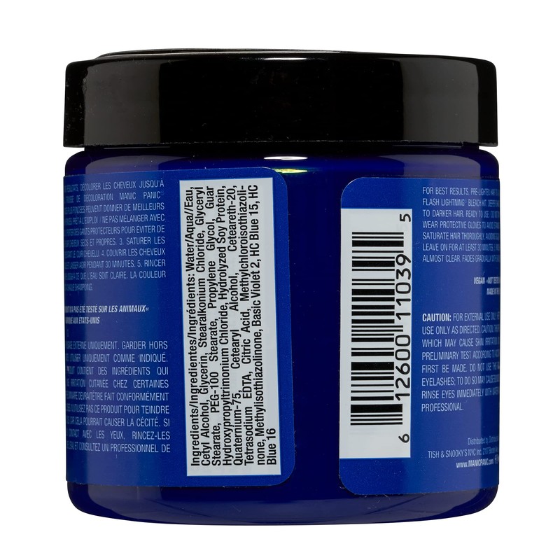 MANIC PANIC Classic Rockabilly Blue Semi Permanent Hair Color -