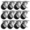 SGTall 12 Pack 2" Swivel Caster w/ brake Wheels Hard