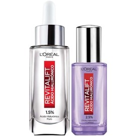 Kit Ácido Hialurónico L'Oréal Paris - Sérum para Rostro y Sérum para Ojos (2 piezas) | Hidratación intensa y reducción de líneas de expresión