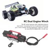 RC Winch Aluminum Alloy Electric Dual Motor Simulated Winch for