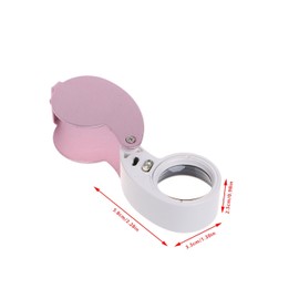 Snowmanna-40x 25mm Illuminated Eye Loupe Jewelry Magnifier Magnifying Glass Jewelry Loupe Tool with Dual Led Lighting (silver)