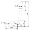 D-TECH Bracket for Rotating Light Rotatable with Cable, Brass Socket