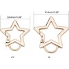 Star-Shaped Stainless Steel Keychain Clip - Carabiner Snap Hooks with