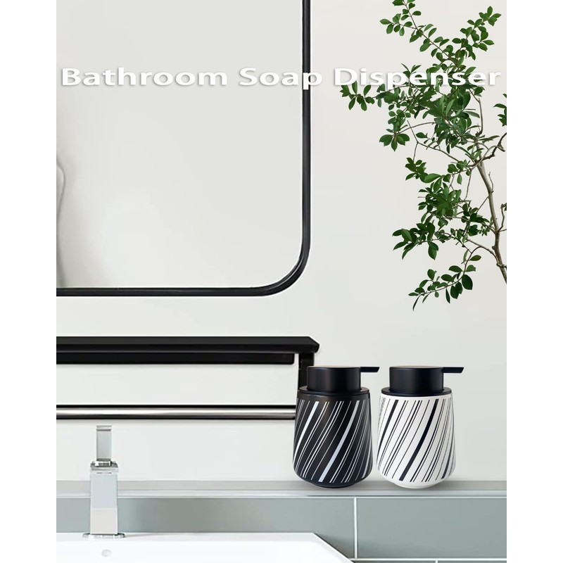 Chic Soap Dispenser Bathroom Ceramic Hand Foam Soap Dispenser for