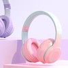 Bluetooth Headphone Heavy Bass Noise Cancelling Foldable Gradient Color Wireless