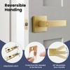 EHOMEWARE 5 Pack Interior Door Handles Brass Door Levers for