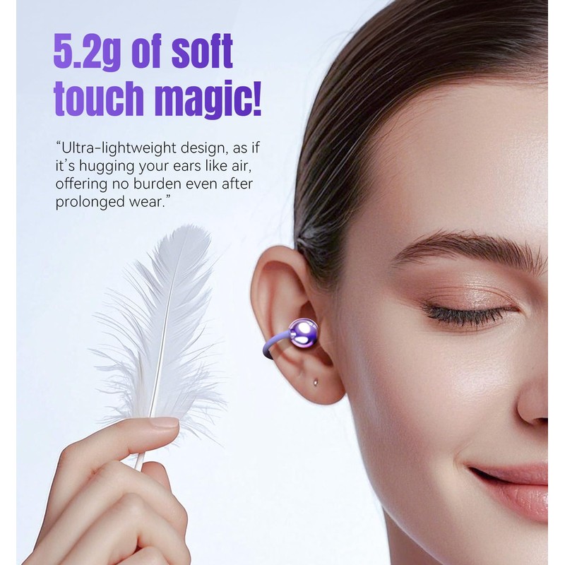 King Lucky Truly upgrade Clip on Earbuds Open Ear Wireless