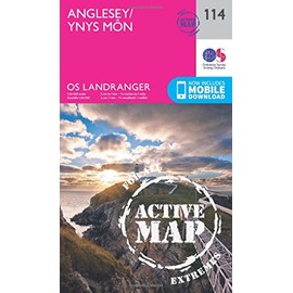 Anglesey / Ynys Mon Map | Weatherproof | Holy Island / Ynys Gybi | Ordnance Survey | OS Landranger Active Map 114 | Wales | Walks | Cycling | Days Out | Maps | Adventure