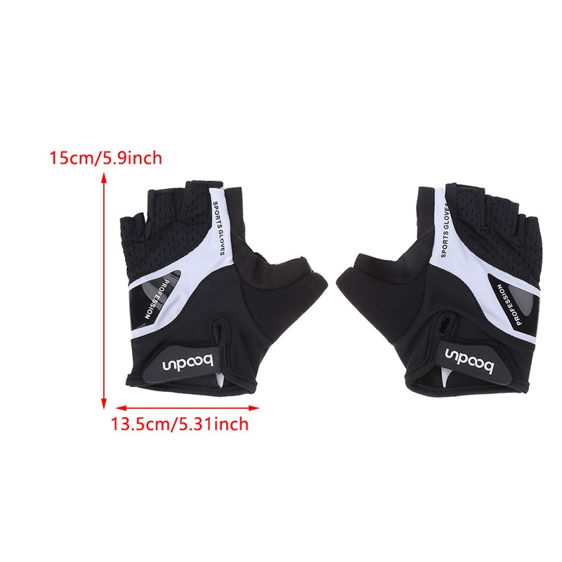 BOODUN 1 Pair Unisex Mountain Bike Breathable Half Finger Gloves