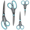 Asdirne Teflon Coating Scissors Set of 4, Non-Stick Scissors All