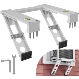 LEOPO Air Conditioner Support Bracket,Fits Single & Double-Hung Windows,Heavy Duty Steel, Holds Up to 220lbs, for 12000-24000 BTU Units
