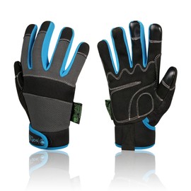 SAFTA Utility Work Gloves for Men & Women, Mechanic Gloves Flexible & Breathable for Driving, Cycling, Gardening, Yard, Assembly, Rigger, Engineering Work.(M(8), Grey)