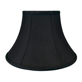Royal Designs Shallow Bell Basic Lamp Shade, Black/Gold 8.5 x 16 x 10.25