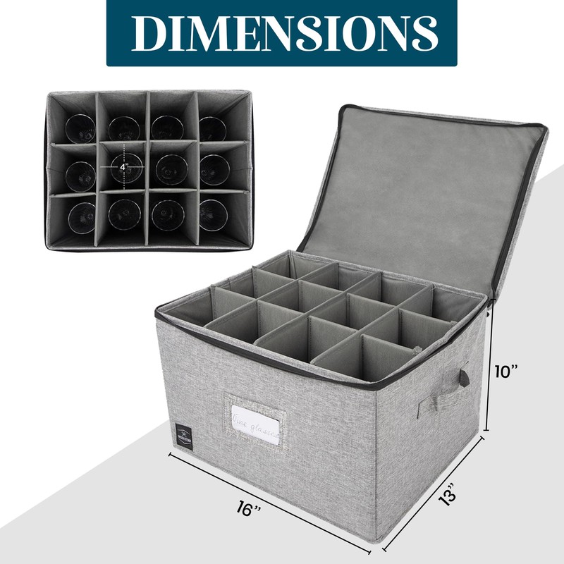 Unison Kitchen Stemware Storage Container - Fine China Storage Container