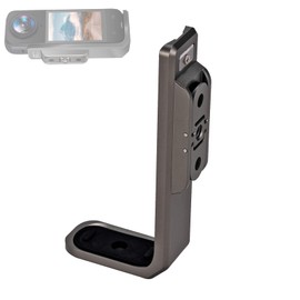 YYRCVRA Horizontal Action Mount for Insta360 X4 Action Camera L Bracket Vertical Horizontal Switching Tripod Quick Release Plate Adapter with 1/4" Screw Interface and Two-Prong Connector