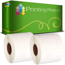 Printing Pleasure 2 x 99014 Rolls of Labels Compatible for Dymo LabelWriter & Seiko Label Printers | 54 mm x 101 mm | Pack of 220 | Shipping Labels | Name Tag Labels
