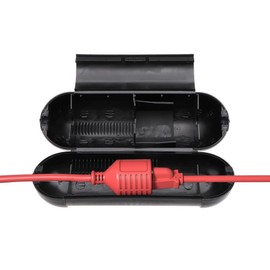 Outdoor Waterproof Extension Cord Box - With Safety Cover, Perfect for Lawn & Patio Tools, Christmas Lights, Security Cameras and More