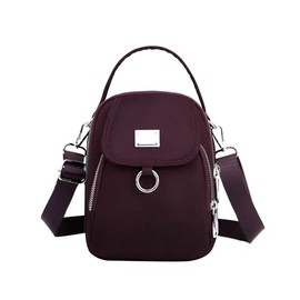 TangMDeXd Waterproof Women Crossbody Bag Nylon Messenger Bags Simple Purse for Work, Multi-pocket Storage Shoulder Handbag (Wine Red)