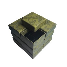 ARTISAMILY 12pcs 2x2 x1 Inch Green Earring Bracelet Necklace Box Small Jewelry Gift Boxes Cotton Fill Cardboard Paper Jewelry Boxes Case for Birthday Wedding Christmas Shipping Storage