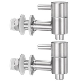 sourcing map Beverage Dispenser Replacement Spout, 2Set Stainless Steel Water Dispenser Spigot Replacement Faucet for Party, Family Gathering (14x9.5mm, Silver)
